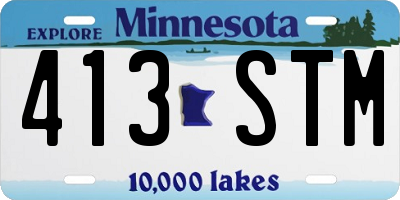 MN license plate 413STM