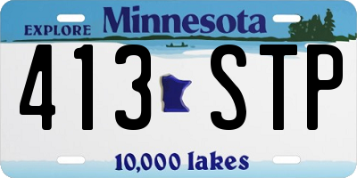MN license plate 413STP