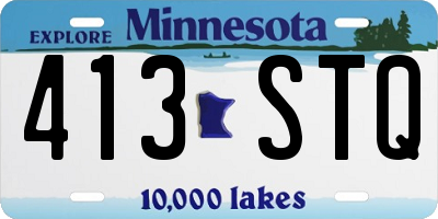 MN license plate 413STQ