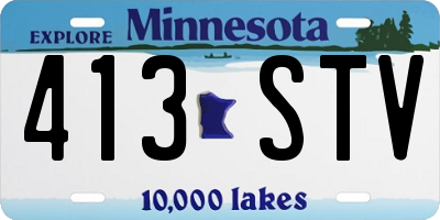 MN license plate 413STV