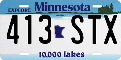 MN license plate 413STX