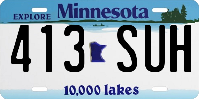 MN license plate 413SUH