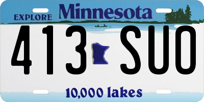 MN license plate 413SUO