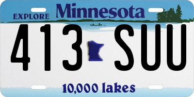 MN license plate 413SUU