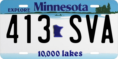 MN license plate 413SVA