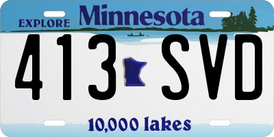 MN license plate 413SVD