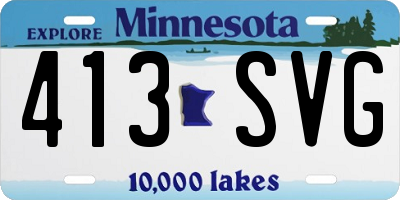 MN license plate 413SVG