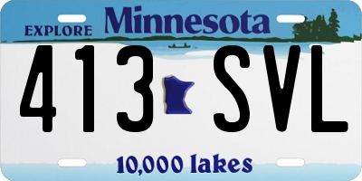 MN license plate 413SVL
