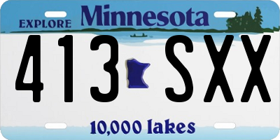 MN license plate 413SXX