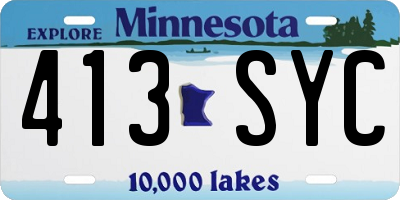 MN license plate 413SYC