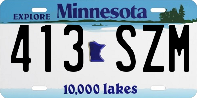 MN license plate 413SZM