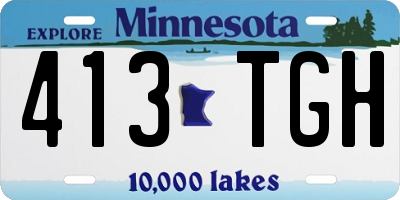 MN license plate 413TGH
