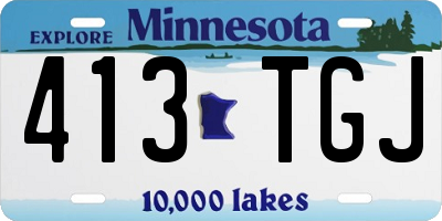 MN license plate 413TGJ
