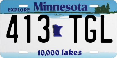 MN license plate 413TGL