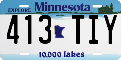 MN license plate 413TIY