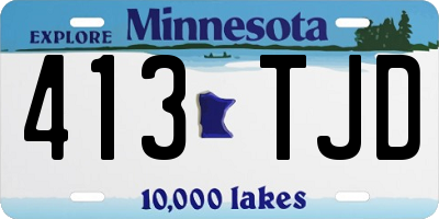 MN license plate 413TJD