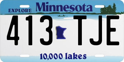 MN license plate 413TJE