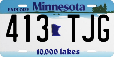 MN license plate 413TJG