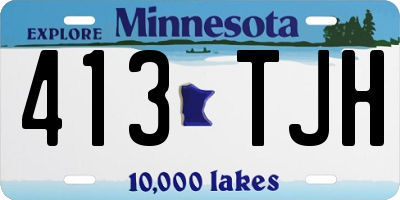 MN license plate 413TJH