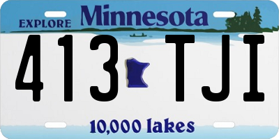 MN license plate 413TJI