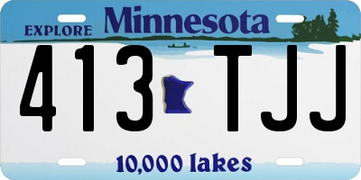 MN license plate 413TJJ
