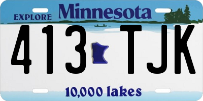 MN license plate 413TJK