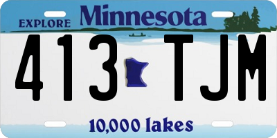 MN license plate 413TJM