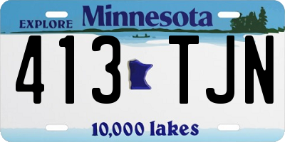 MN license plate 413TJN