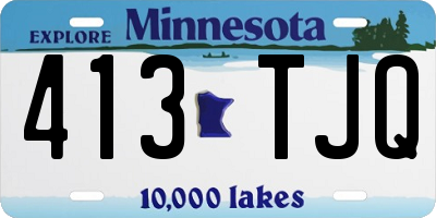 MN license plate 413TJQ