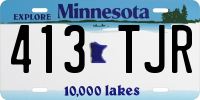 MN license plate 413TJR
