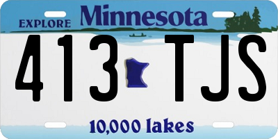 MN license plate 413TJS