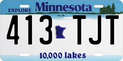 MN license plate 413TJT