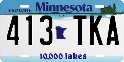 MN license plate 413TKA