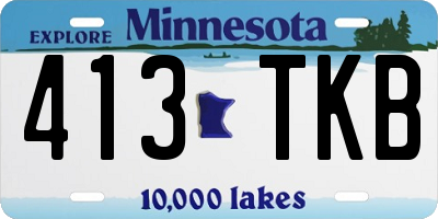 MN license plate 413TKB