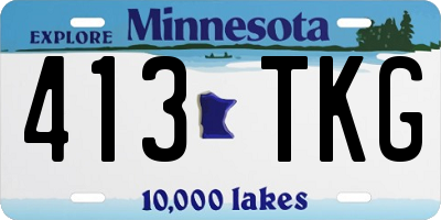 MN license plate 413TKG