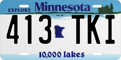 MN license plate 413TKI