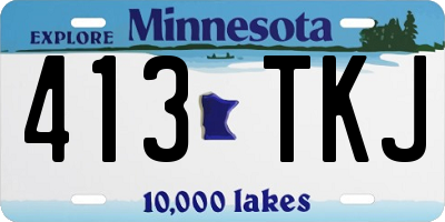 MN license plate 413TKJ