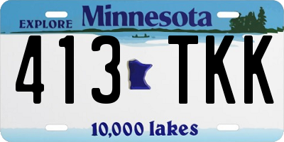MN license plate 413TKK
