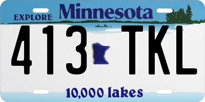 MN license plate 413TKL