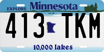 MN license plate 413TKM