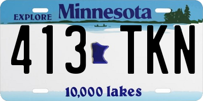 MN license plate 413TKN
