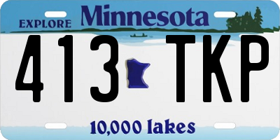 MN license plate 413TKP