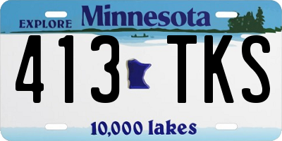 MN license plate 413TKS