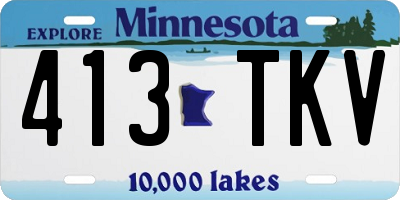 MN license plate 413TKV