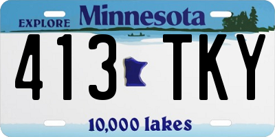 MN license plate 413TKY