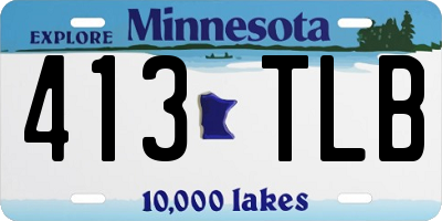 MN license plate 413TLB