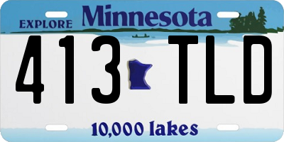 MN license plate 413TLD