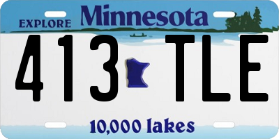 MN license plate 413TLE