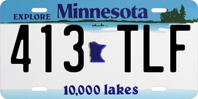 MN license plate 413TLF