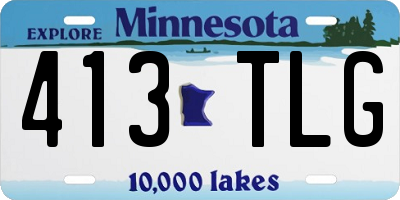 MN license plate 413TLG